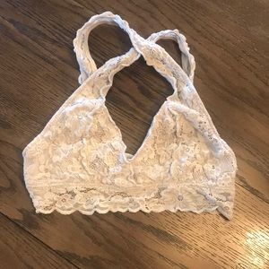 Gray lace bralette